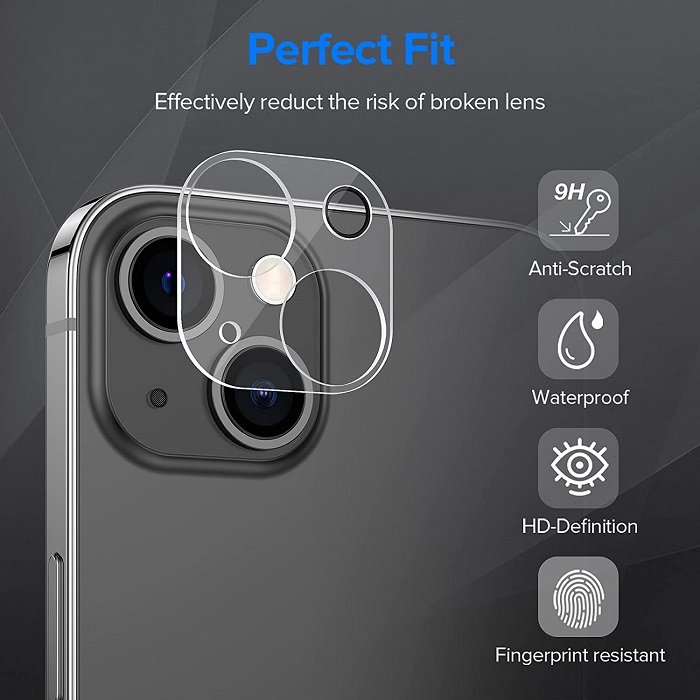 Apple iPhone 13 Kamera Lens Koruyucu 9H Temperli Cam